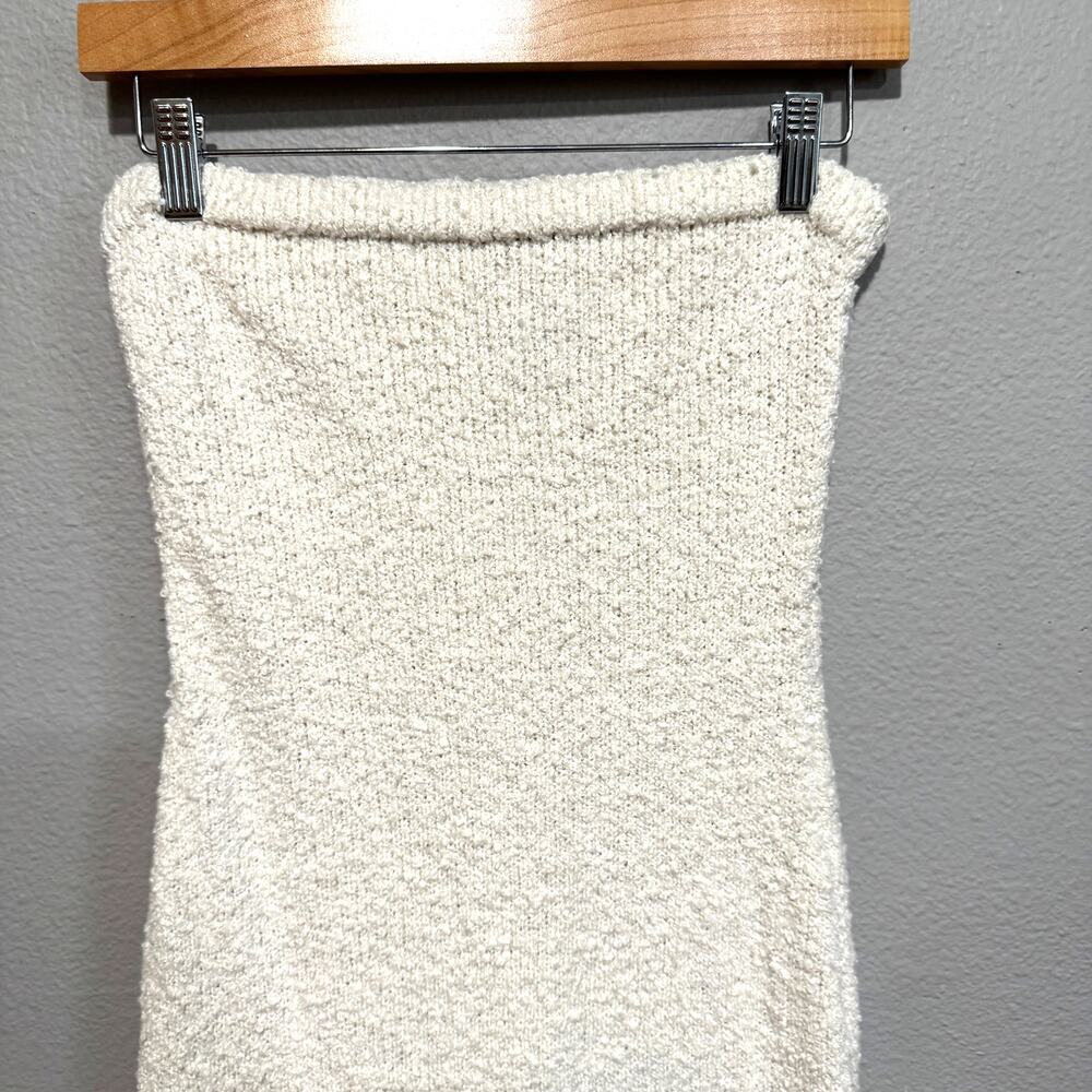 Princess Polly Strapless Knit Maxi Dress Cream Size 8 NWOT Bodycon - Picture 3 of 6